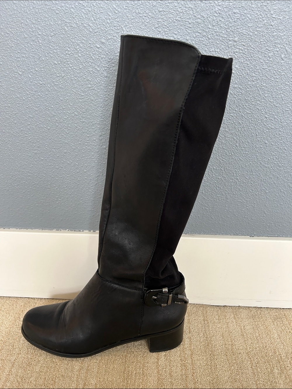 Black Tahari Women's Knee-High Leather Boots